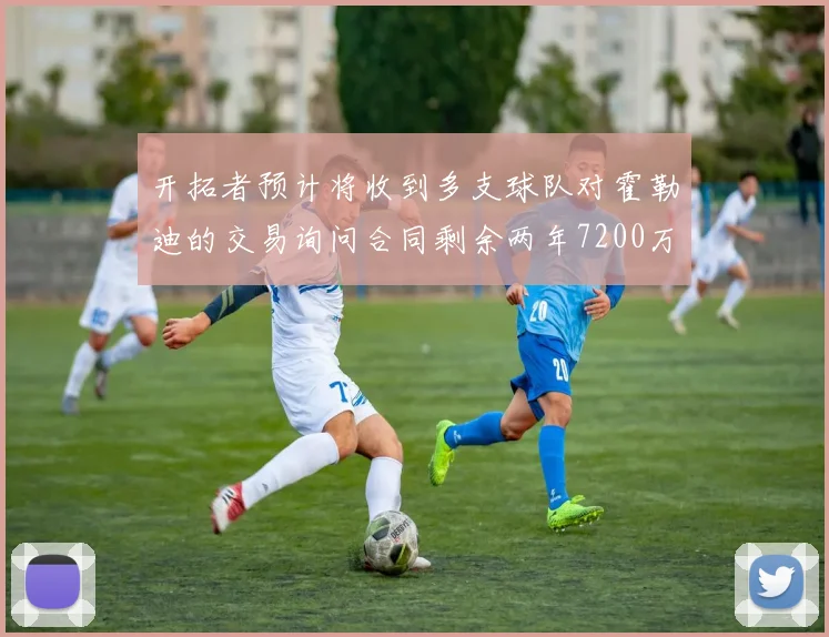开拓者预计将收到多支球队对霍勒迪的交易询问合同剩余两年7200万